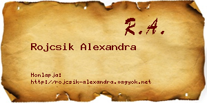 Rojcsik Alexandra névjegykártya